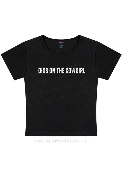 Dibs On The Cowgirl Y2K Baby Tee Cherrykitten