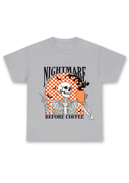 Halloween Nightmare Before Coffee Chunky Shirt