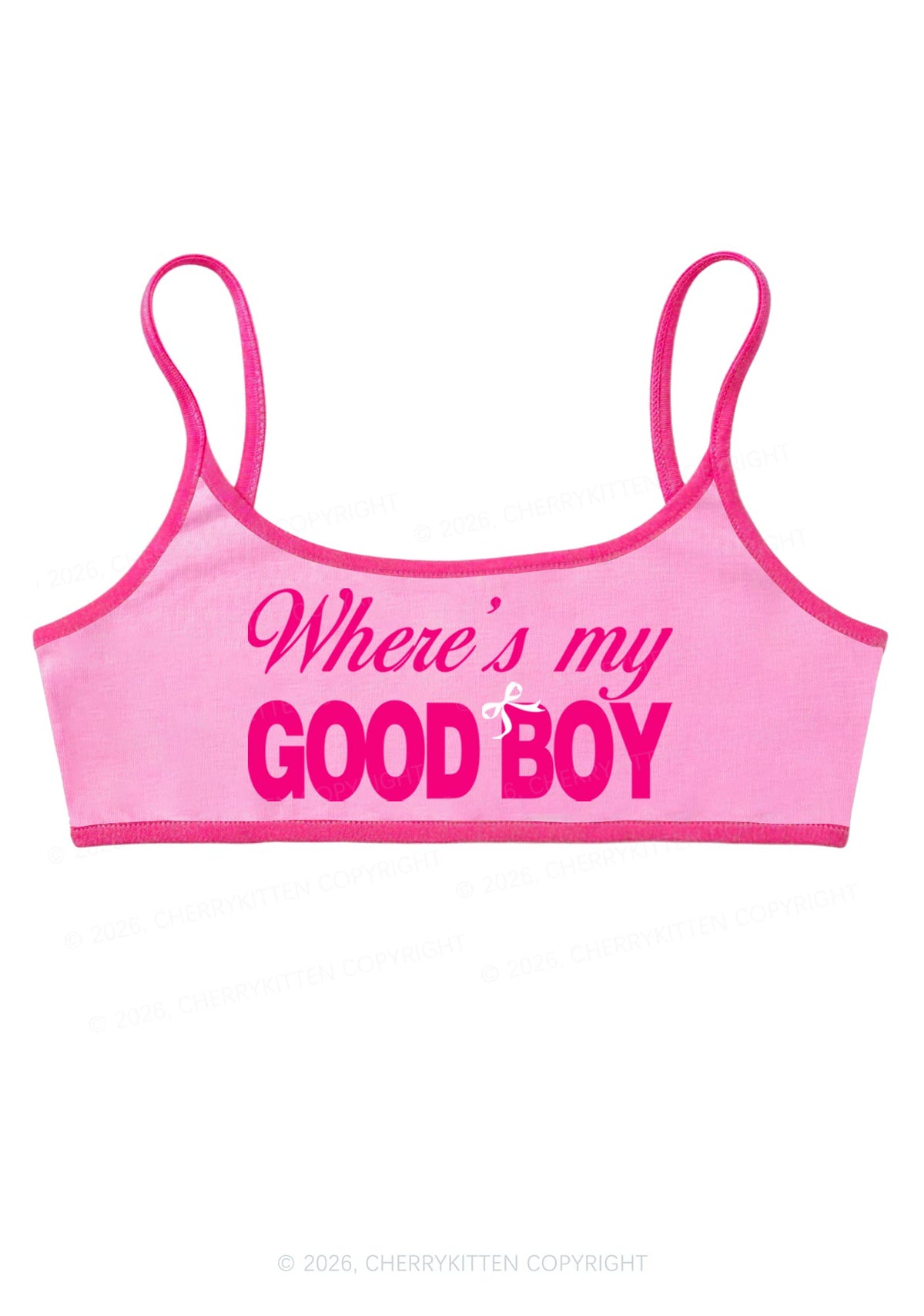 Wheres My Good Boy Y2K Super Crop Cami Cherrykitten