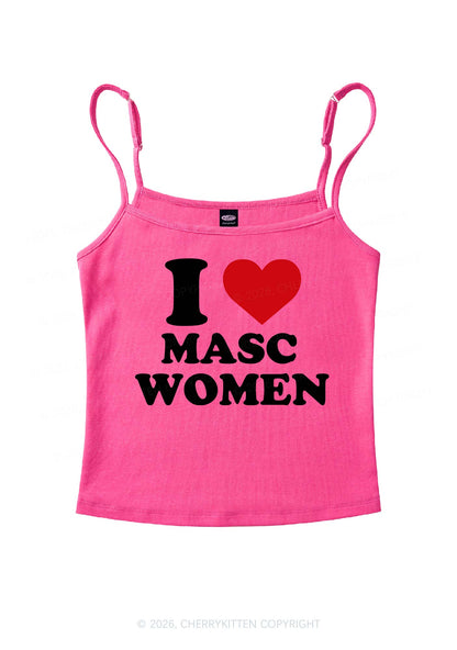 I Love Masc Women Pride Y2K Spaghetti Strap Cami Cherrykitten