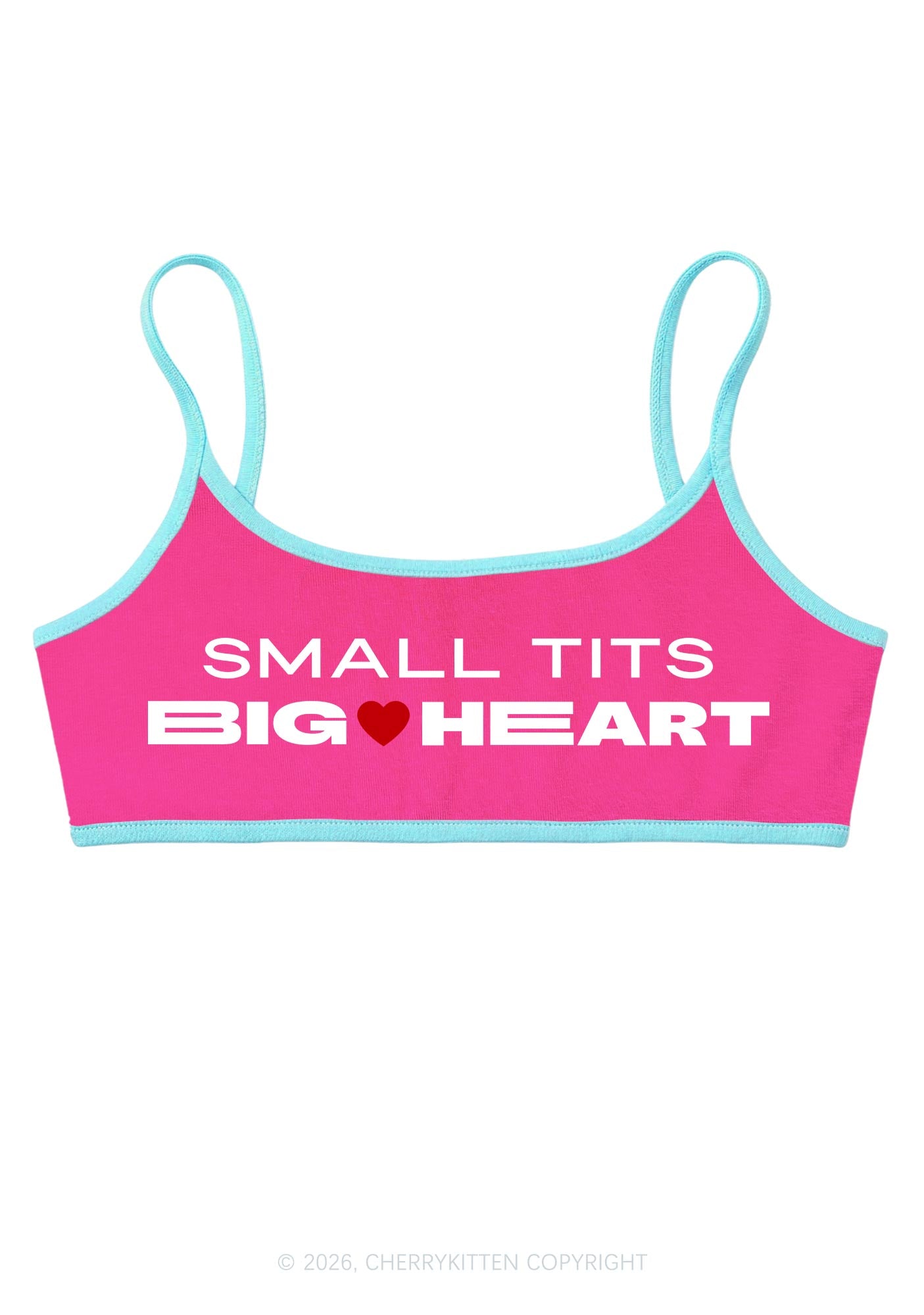 Small Txts Big Heart Y2K Super Crop Cami Cherrykitten
