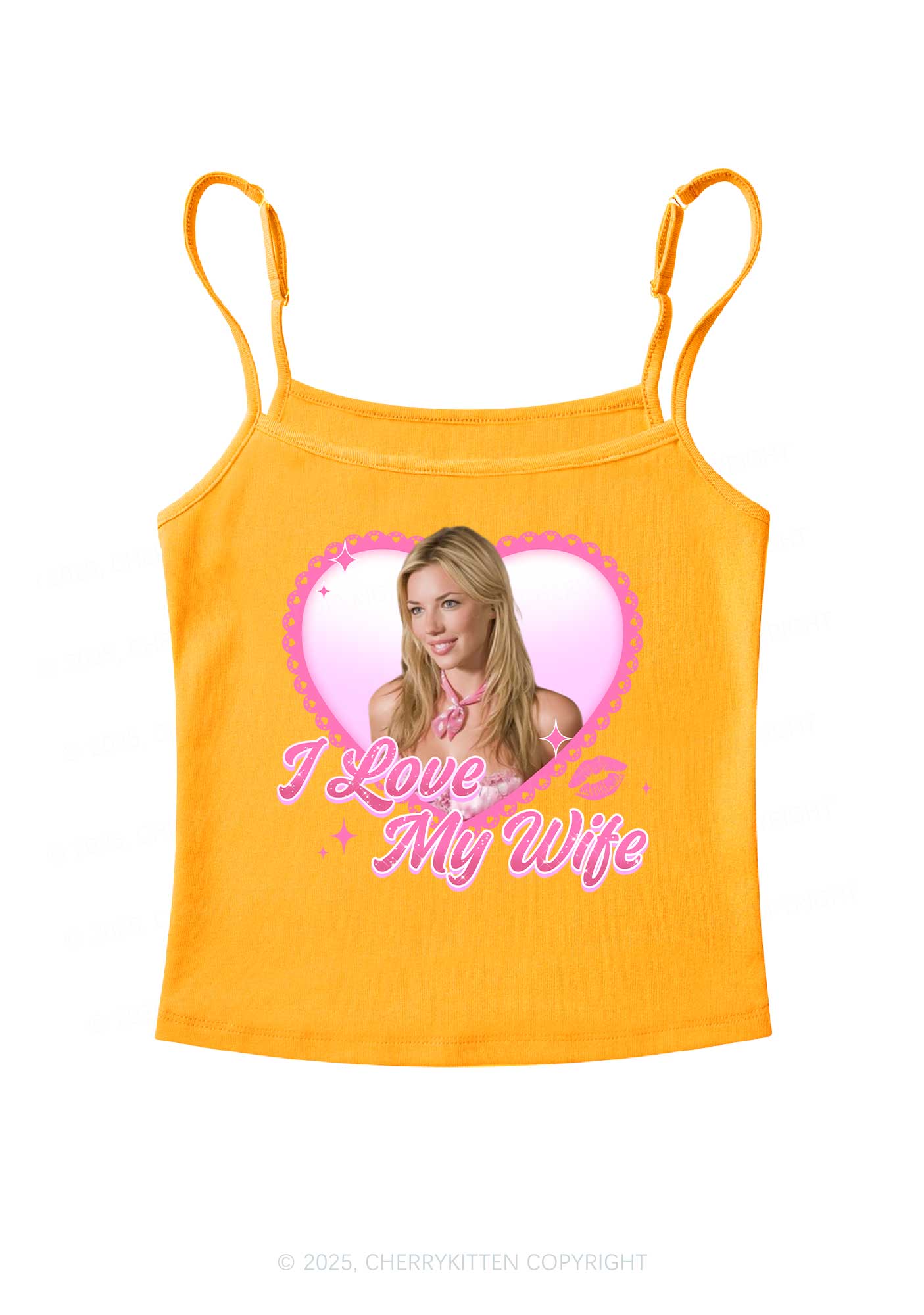 Custom I Love My Wife Y2K Spaghetti Strap Cami Cherrykitten