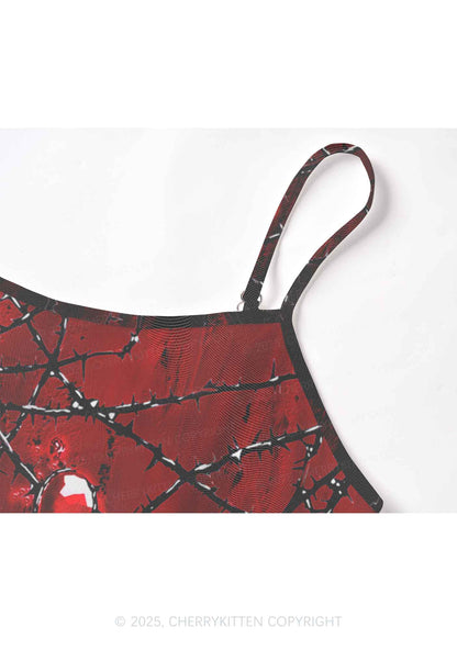 Thorned Ruby Y2K Mesh Cami Tank Cherrykitten