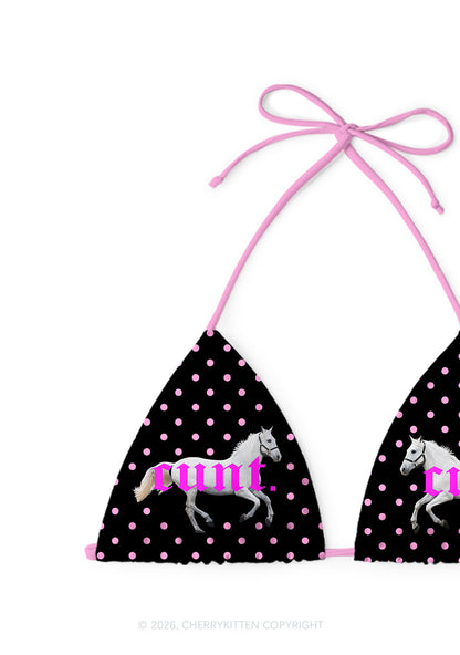 Cxxt Pony Y2K Print Bikini Set Cherrykitten