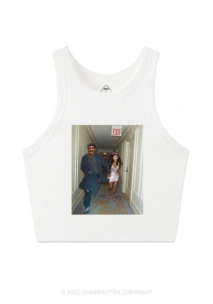 Custom Famous Hallway Photo Y2K Crop Tank Top Cherrykitten