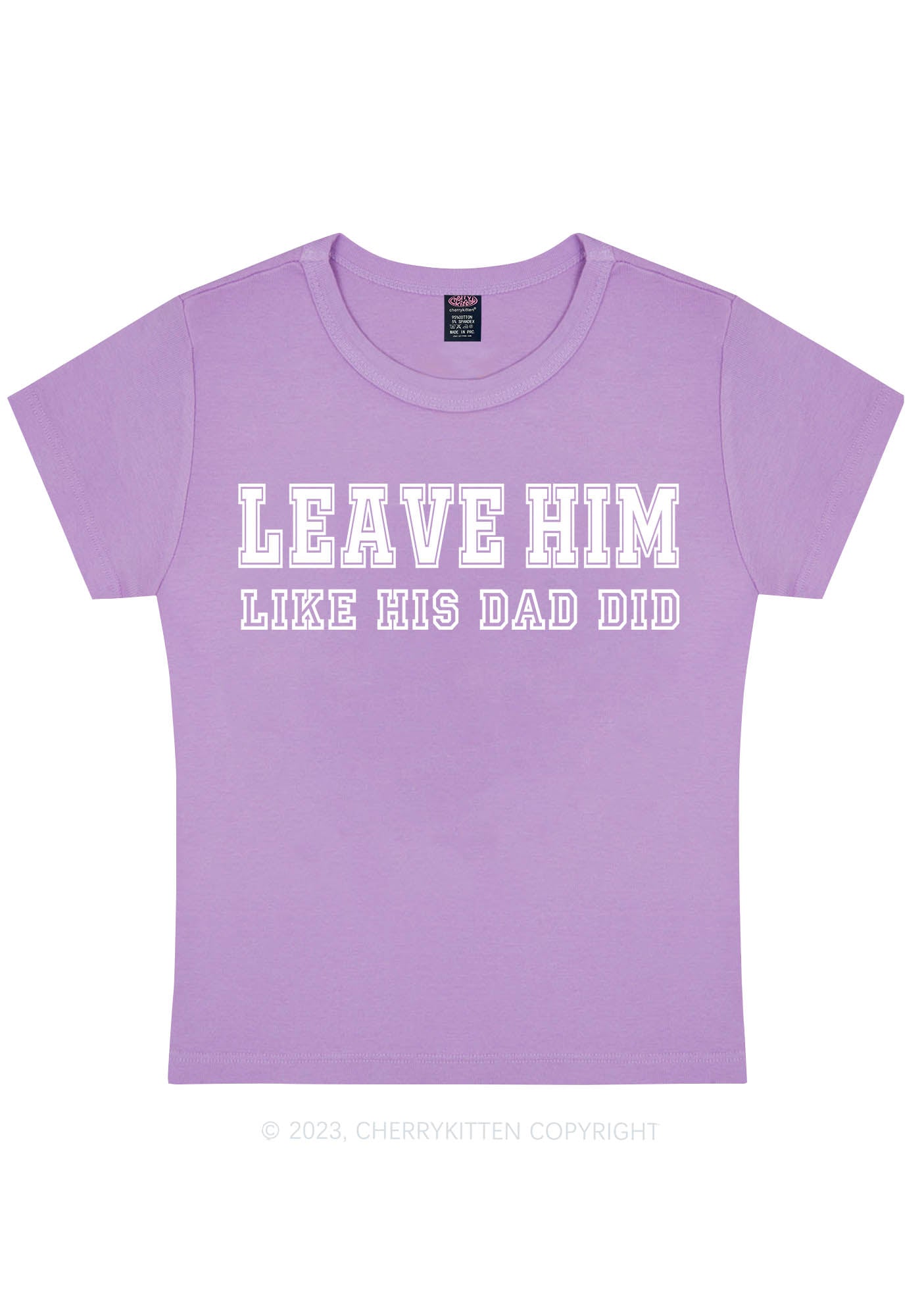 Leave Him Y2K Baby Tee Cherrykitten