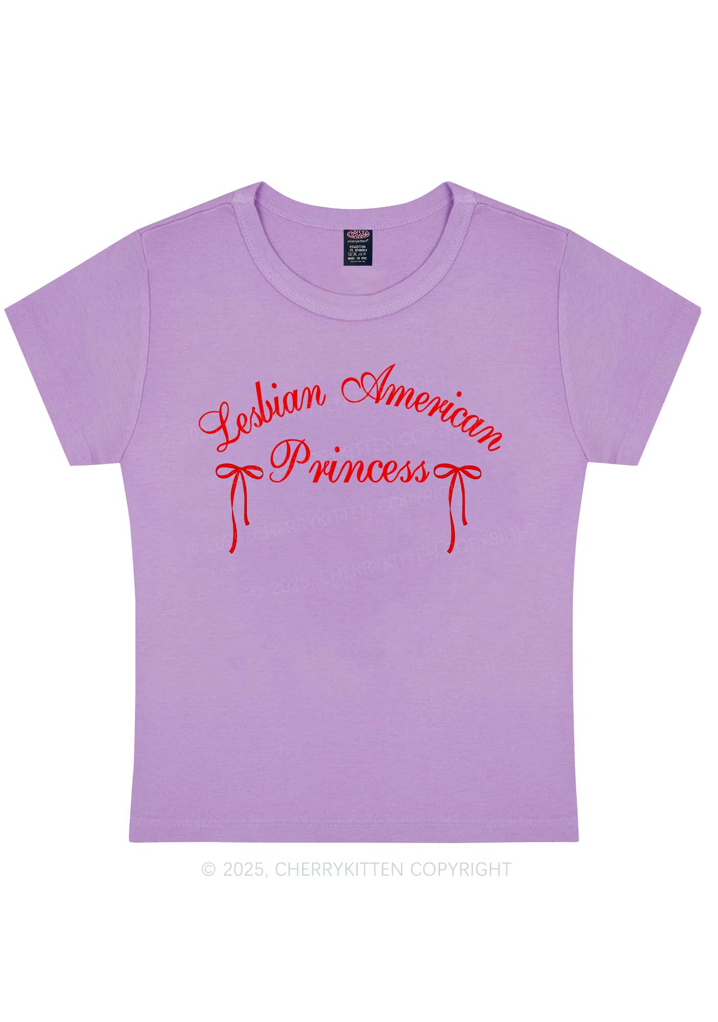 Lesbian American Princess Y2K Baby Tee Cherrykitten