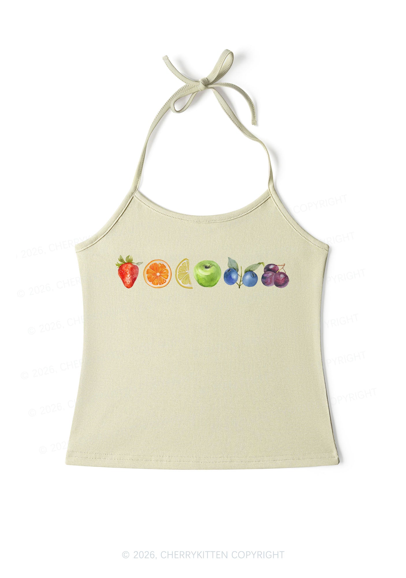 Six Fruity Pride Y2K Halter Neck Cami Cherrykitten