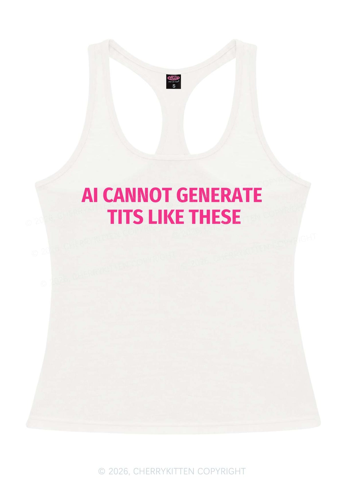 Ai Cannot Generate Txts Y2K Women Racerback Tank Top Cherrykitten