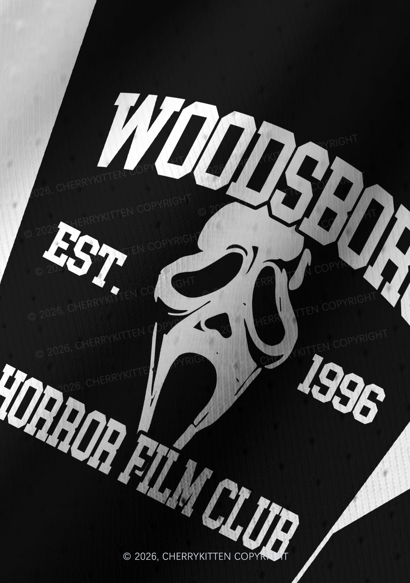 Halloween Custom Black Horror Club Y2K Crop Football Jersey Shirts Cherrykitten