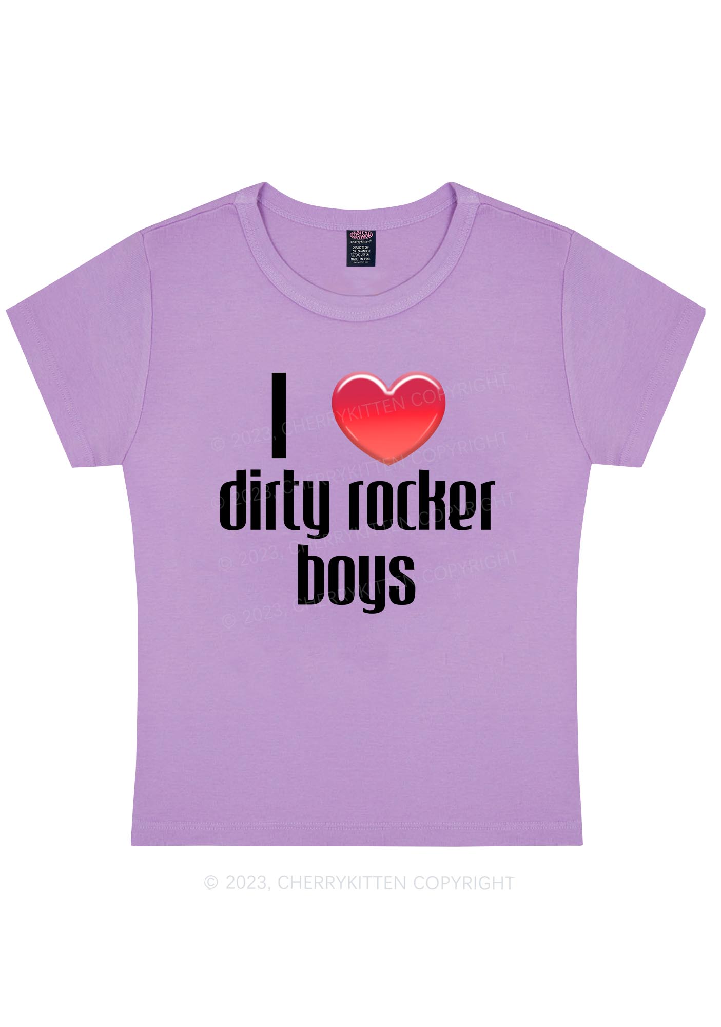 Curvy Dirty Rocker Boys Y2K Baby Tee Cherrykitten
