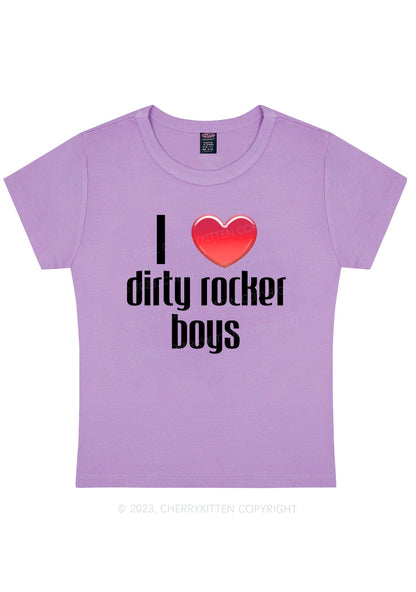 Curvy Dirty Rocker Boys Y2K Baby Tee Cherrykitten