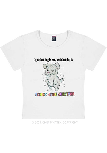 Curvy Tummy Ache Survivor Y2K Baby Tee Cherrykitten