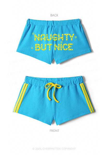 Naughty But Nice Christmas Y2K Drawstring Mini Shorts Cherrykitten