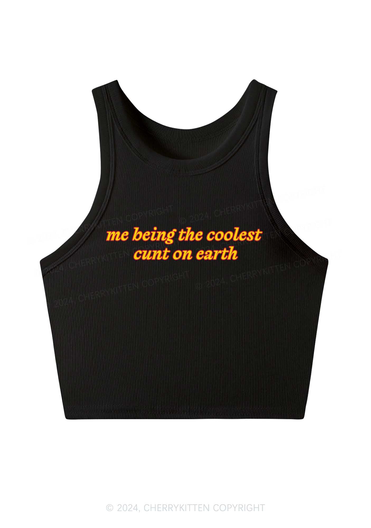 Coolest Cxnt On Earth Y2K Crop Tank Top Cherrykitten