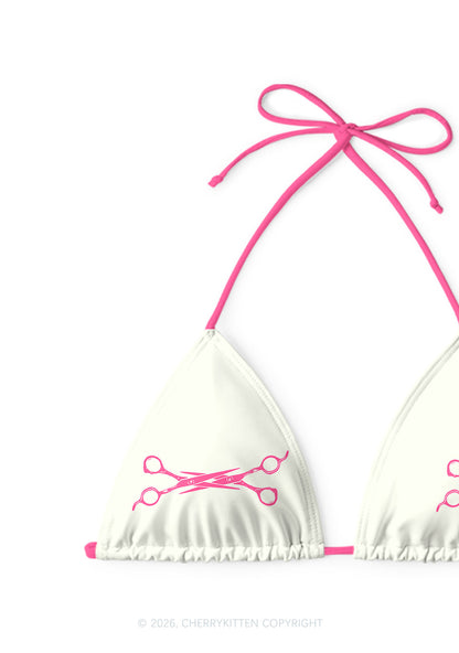 Pink Scissors Pride Y2K Print Bikini Set Cherrykitten