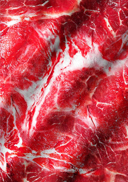 Beef Steak Texture Y2K Pet Knit Sweatshirt Cherrykitten