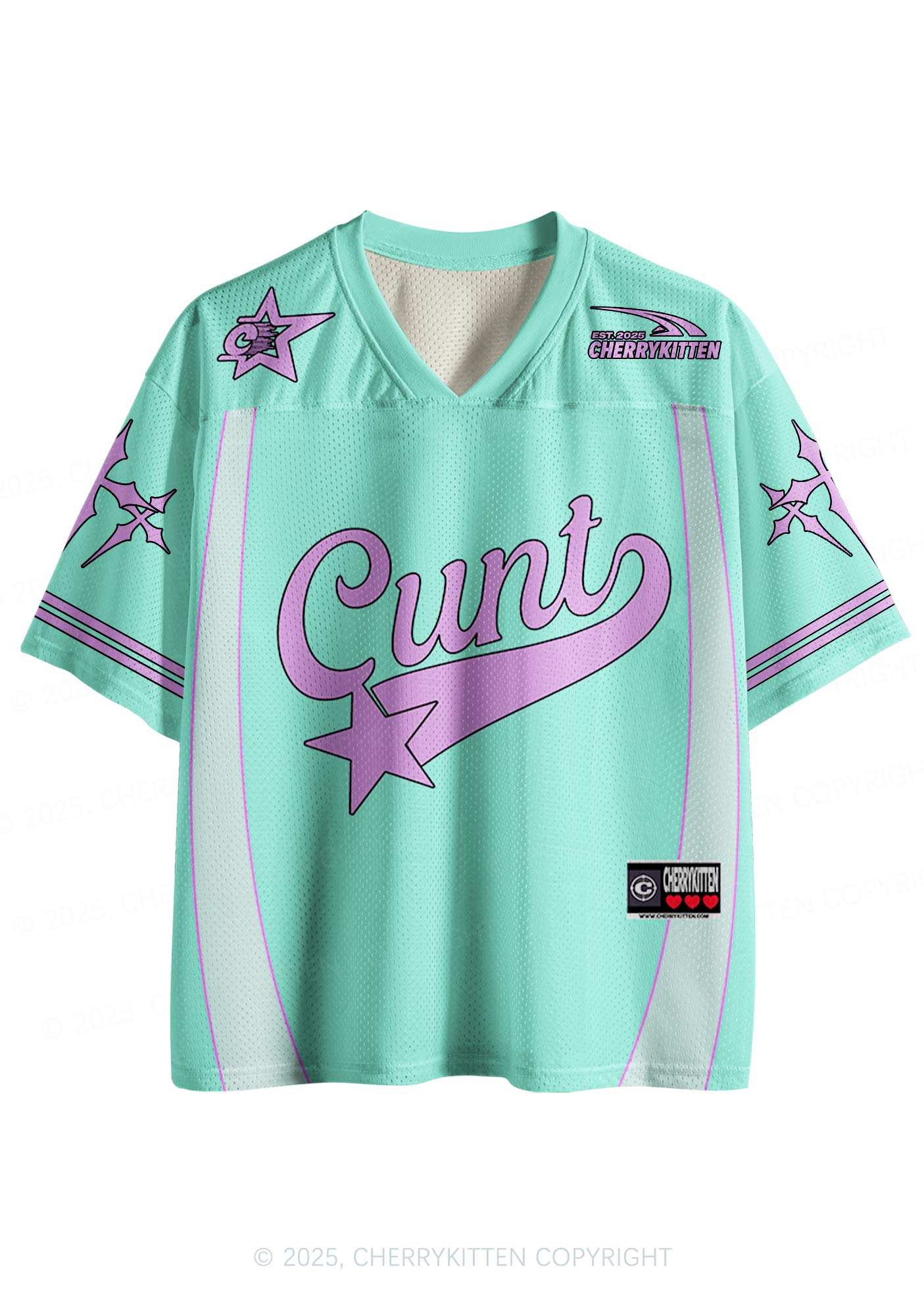Custom Mint Green Cxxt Star Y2K Sport Jersey Shirts Cherrykitten