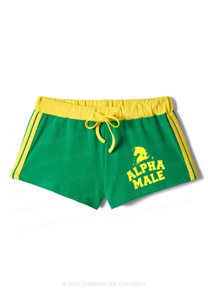 Unicorn Alpha Male Y2K Drawstring Mini Shorts Cherrykitten