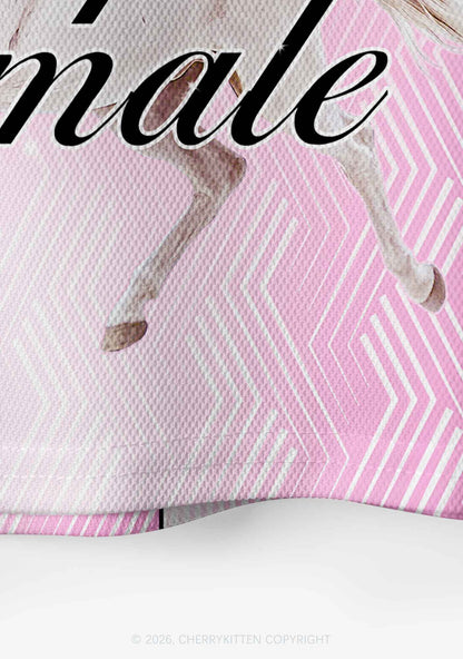 Pink Alpha Male Unicorn Pride Y2K Crop Sport Jersey Shirts Cherrykitten