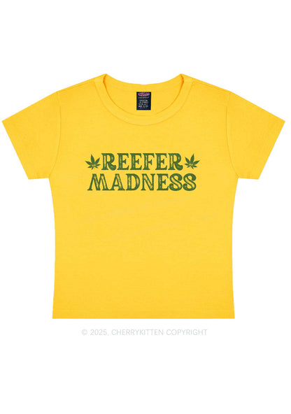 Green Madness Y2K Baby Tee Cherrykitten