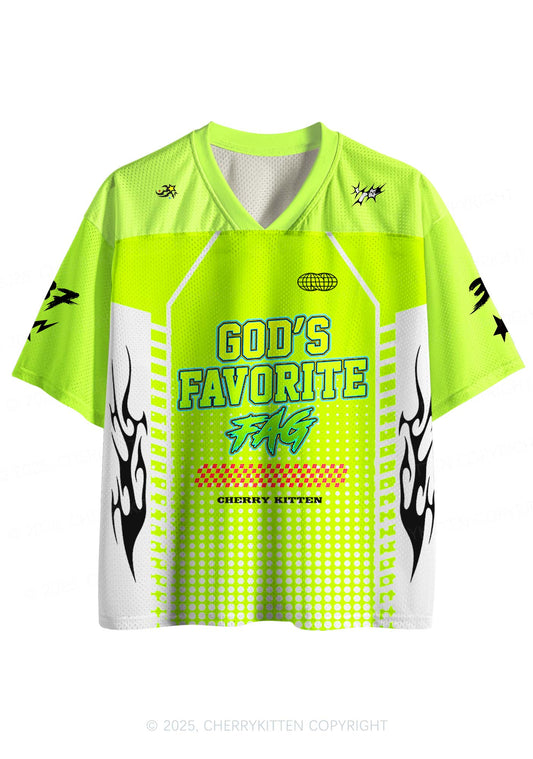 Custom Green Gods Favorite Fag Pride Y2K Sport Jersey Shirts Cherrykitten
