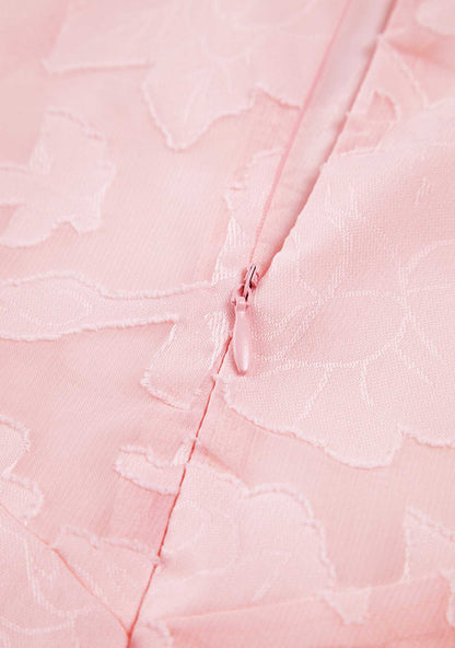 Y2K See-through Pink Floral Suspender Dress Cherrykitten