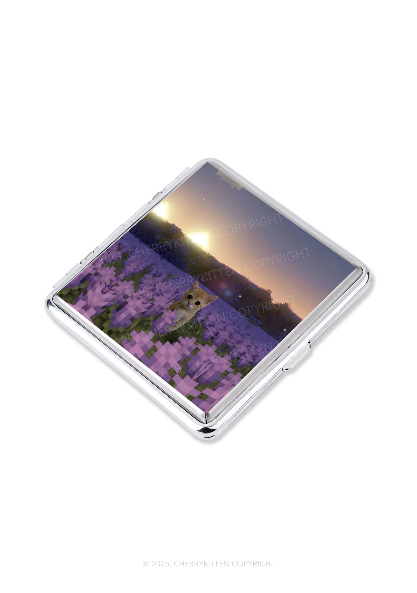 Lavender Kitten Y2K Cigarette Case Cherrykitten