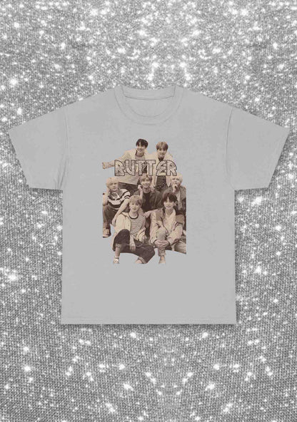 Vintage Butter Bangtan Kpop Y2K Chunky Shirt Cherrykitten