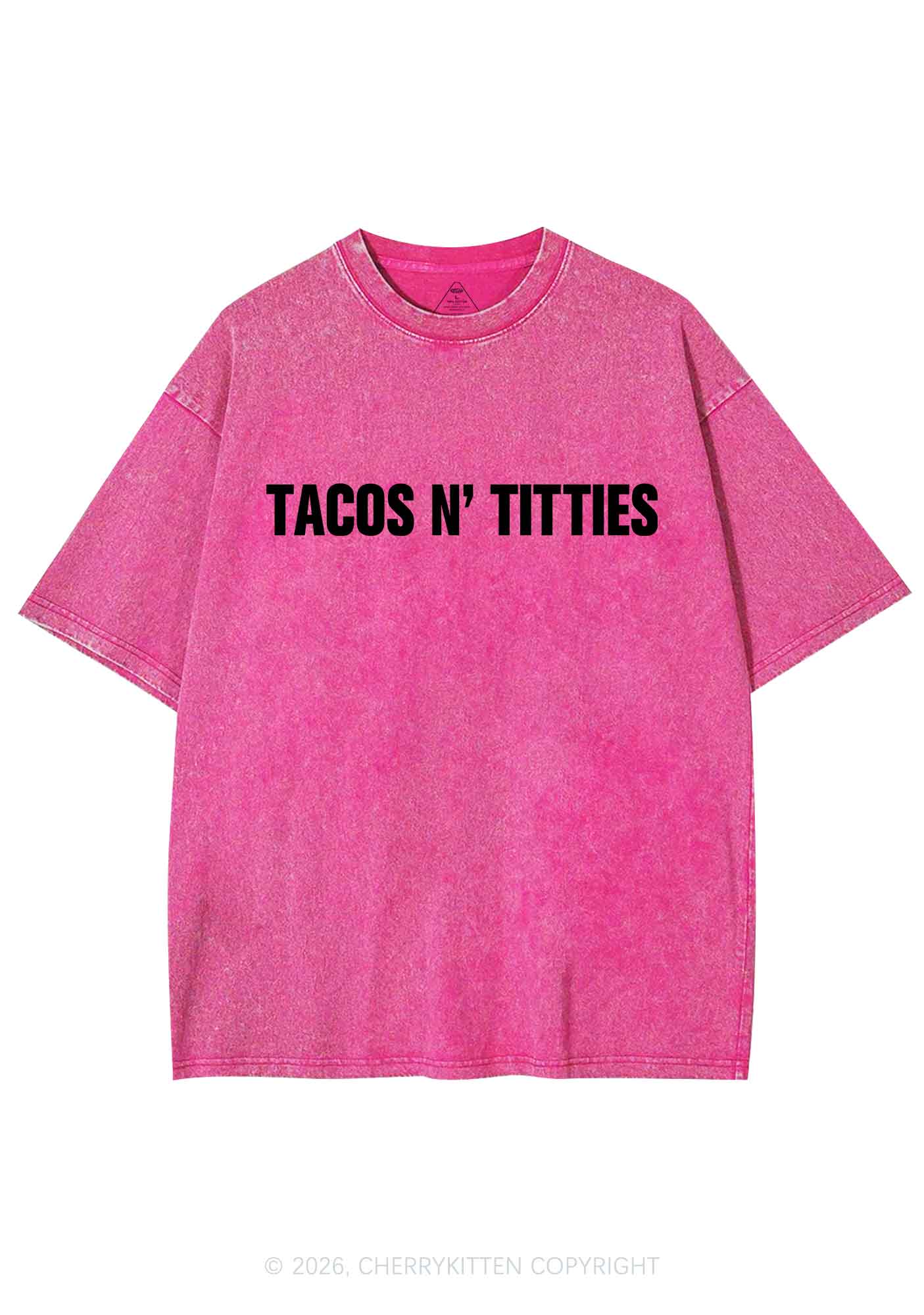 Tacos And Txtties Y2K Shirts Washed Tee Cherrykitten