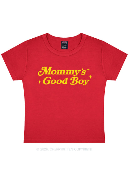 Mommys Good Boy Y2K Baby Tee Cherrykitten