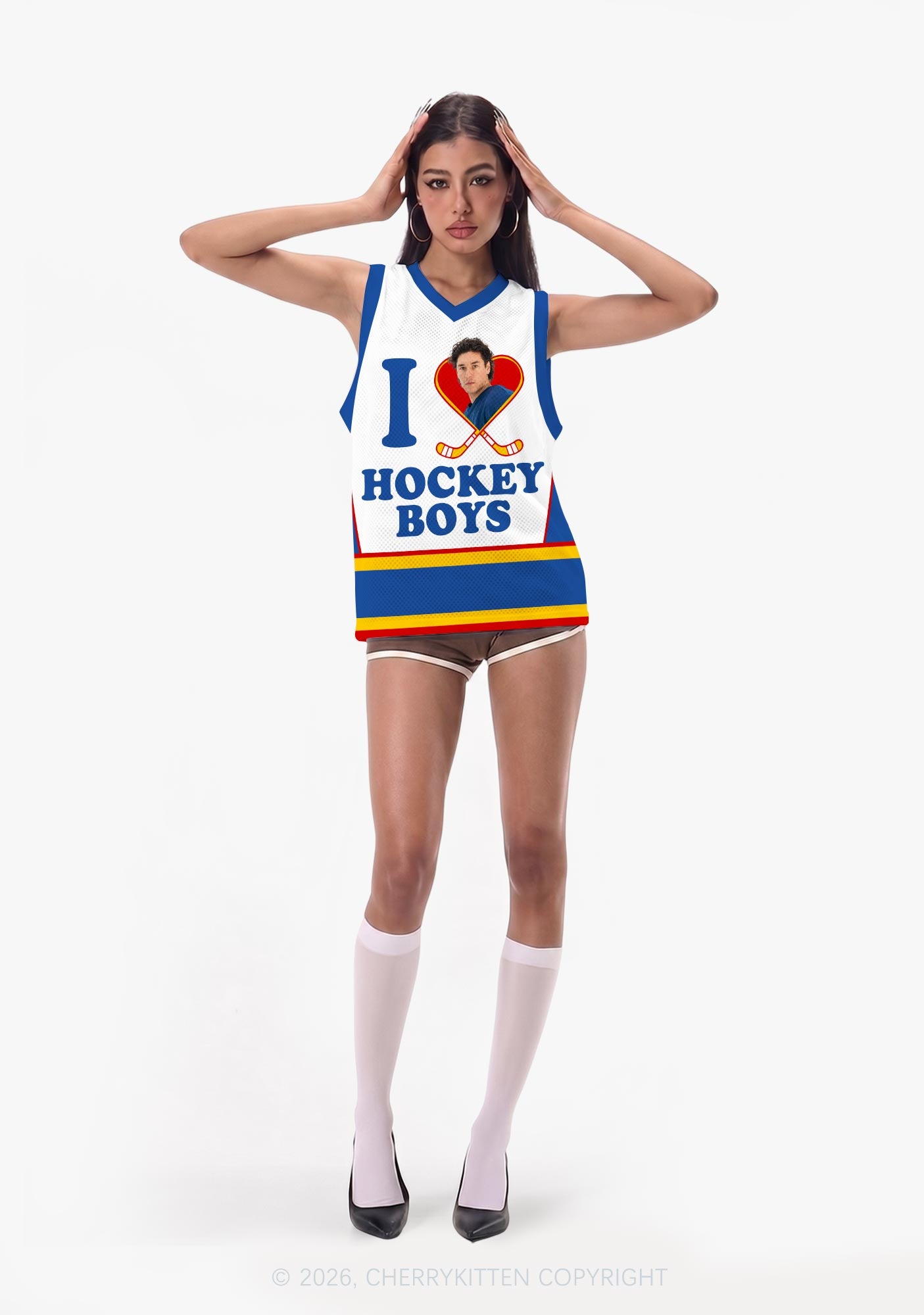 I Love Hockey Boy DL Y2K Sport Jersey Tank Cherrykitten