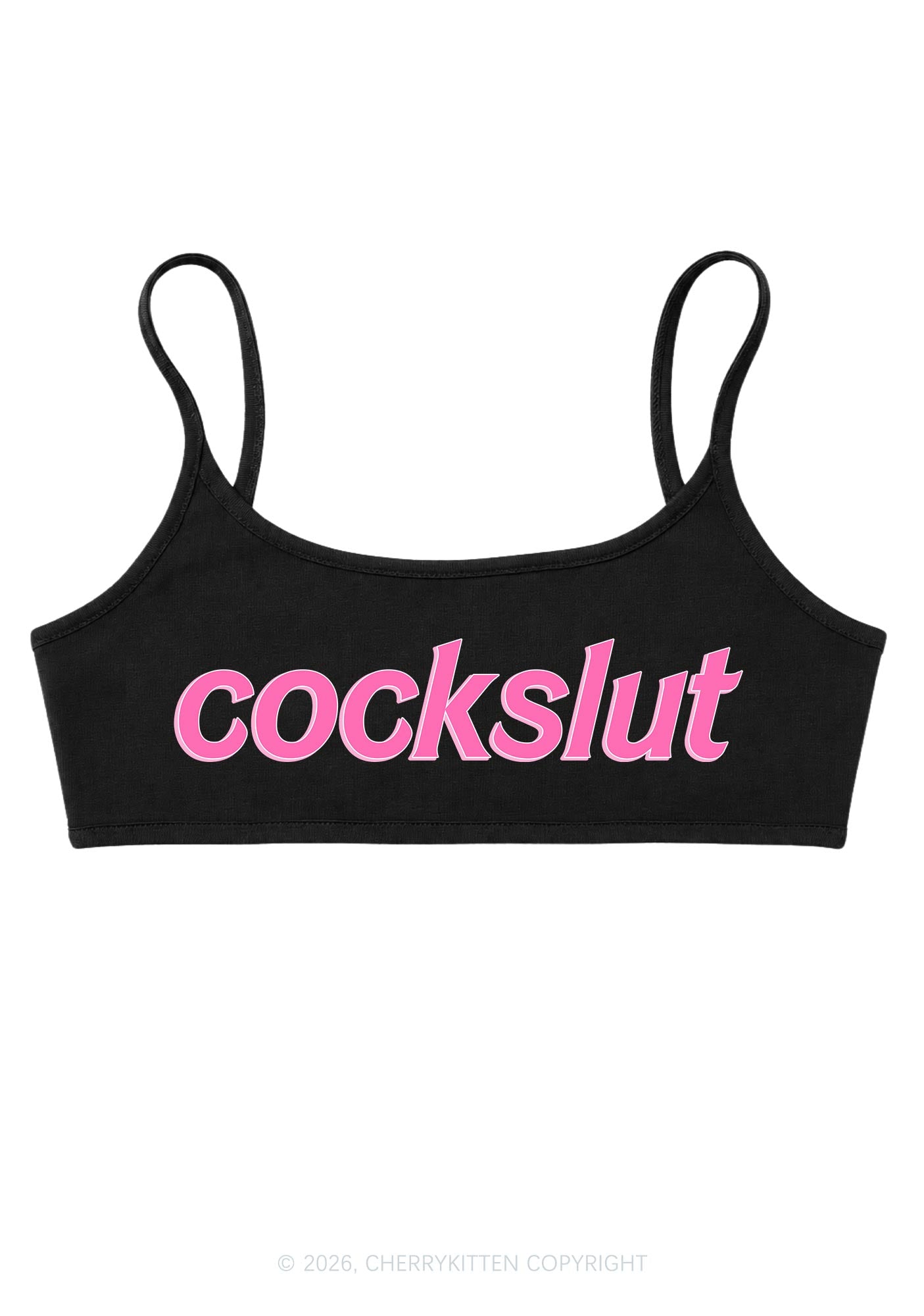 Cockslxt Y2K Super Crop Cami Cherrykitten