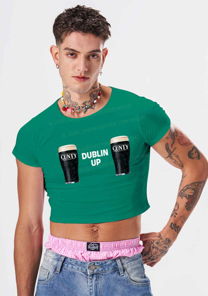 Dublin Up St Patricks Y2K Baby Tee Cherrykitten