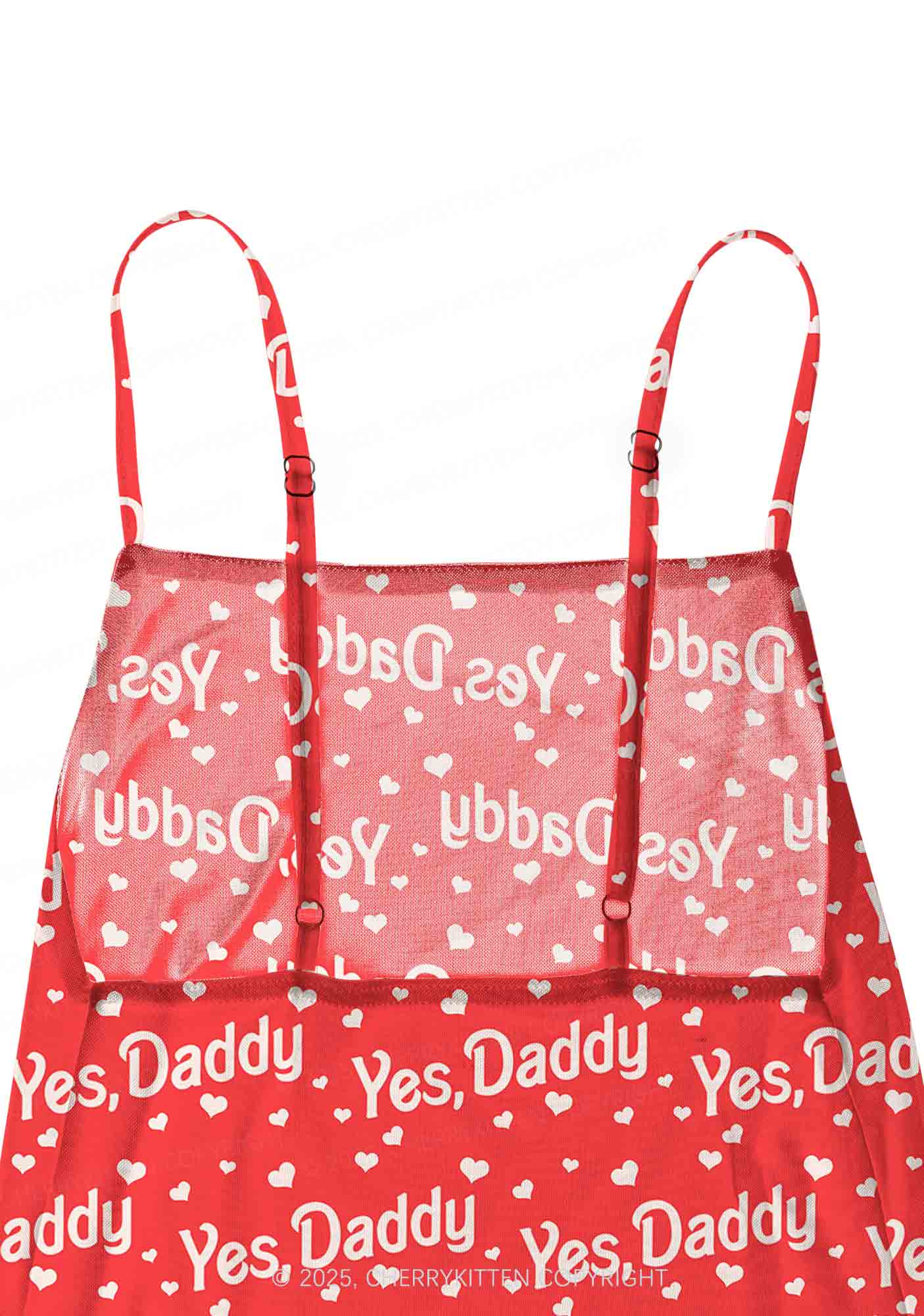 Yes Daddy Y2K Mesh Slip Dress Cherrykitten