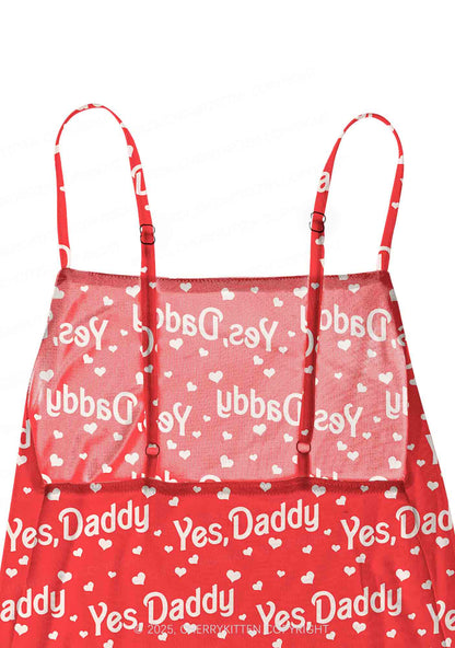 Yes Daddy Y2K Mesh Slip Dress Cherrykitten
