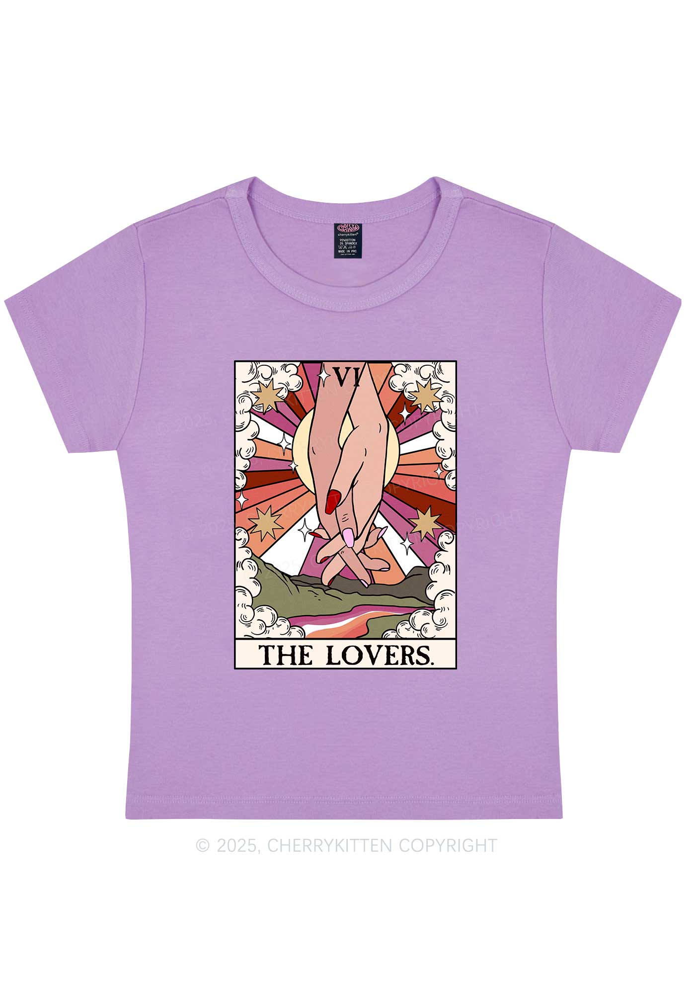 The Lesbian Lovers Y2K Baby Tee Cherrykitten