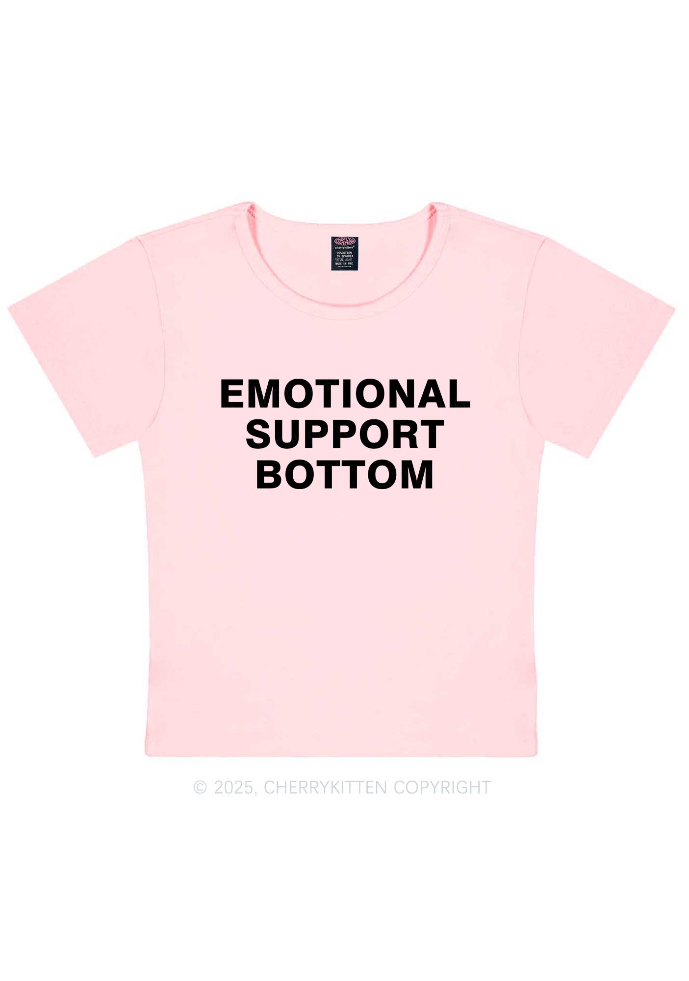Emotional Support Bottom Pride Y2K Baby Tee Cherrykitten