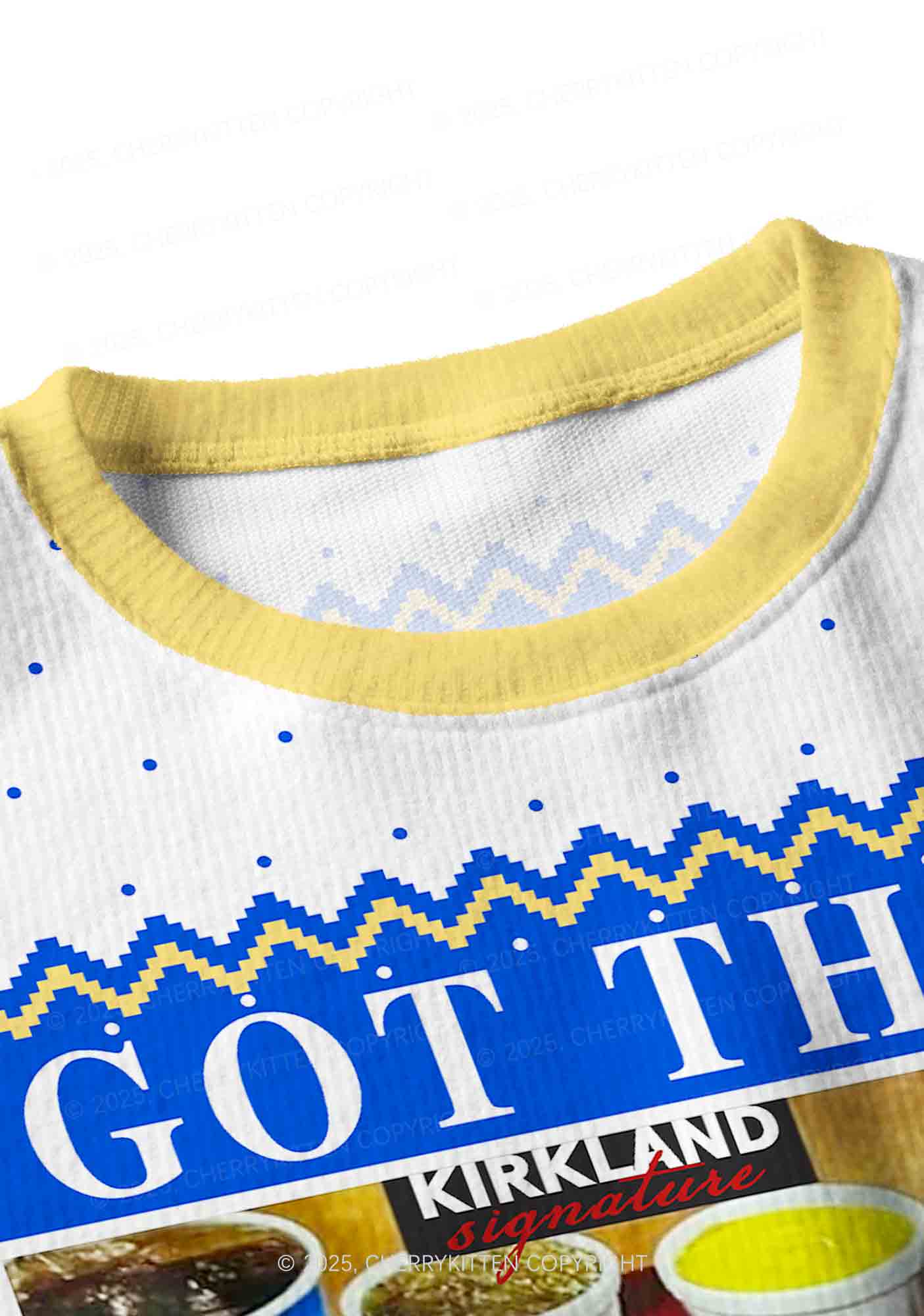 I Got That Hot Dog In Me Y2K Christmas Crop Knit Sweatshirt Cherrykitten