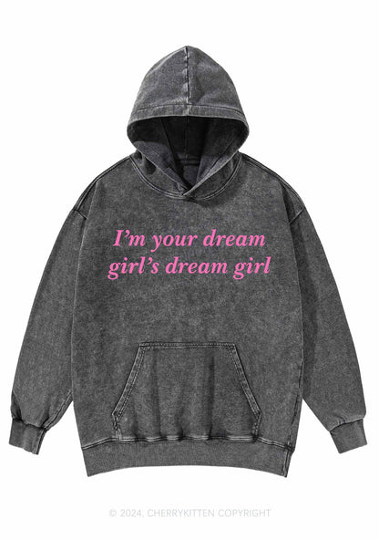 Dream Girl Y2K Washed Hoodie Cherrykitten