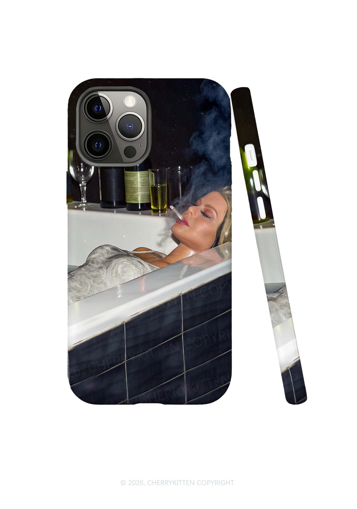 Smoking Woman Y2K Phone Case Cherrykitten