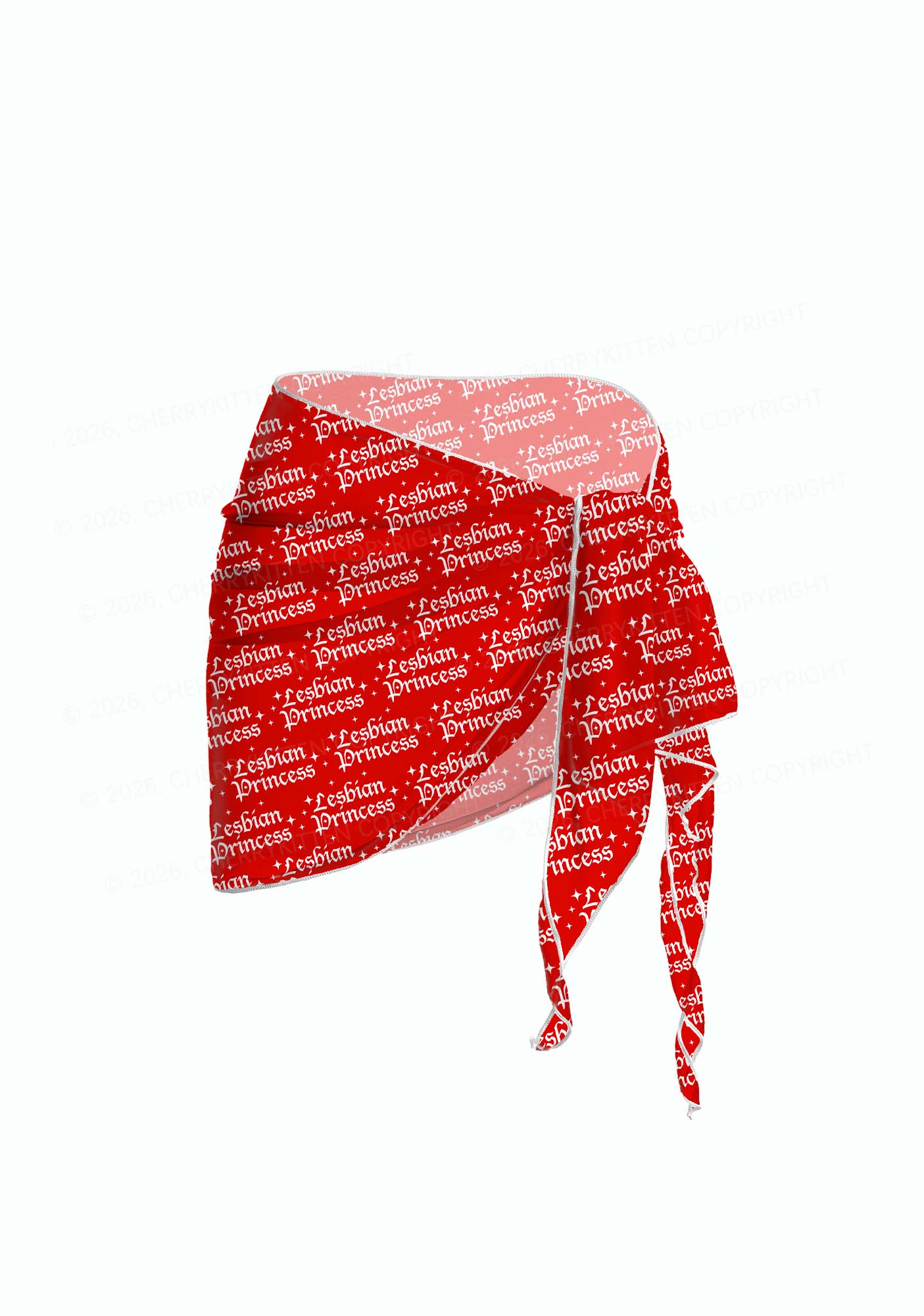 Lesbian Princess Pride Y2K Print Bikini Set Cherrykitten