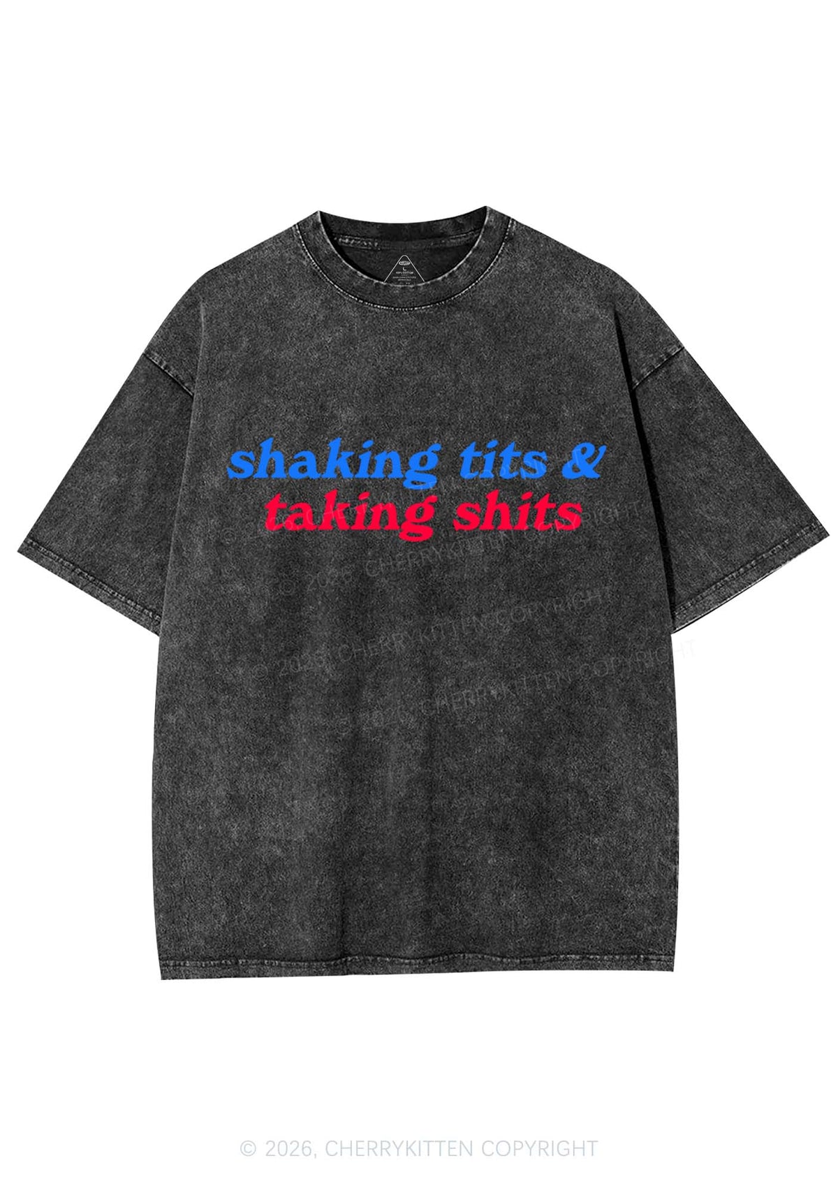Shaking Txts Taking Shxts Y2K Shirts Washed Tee Cherrykitten