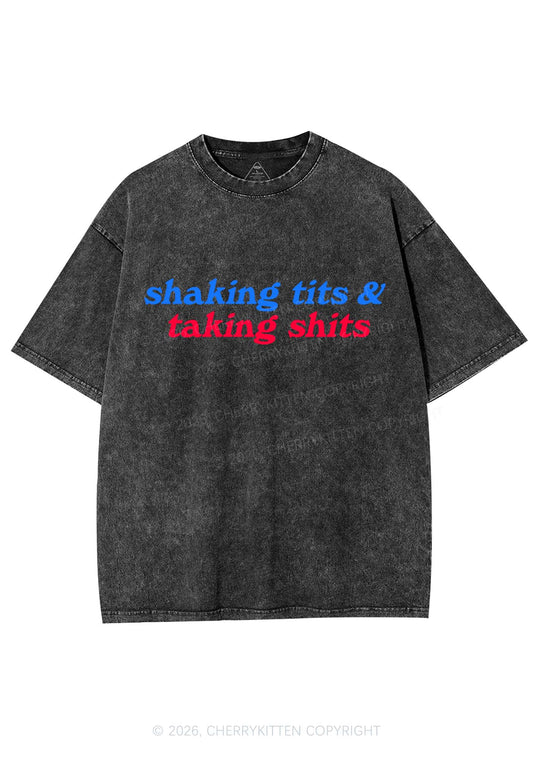 Shaking Txts Taking Shxts Y2K Shirts Washed Tee Cherrykitten