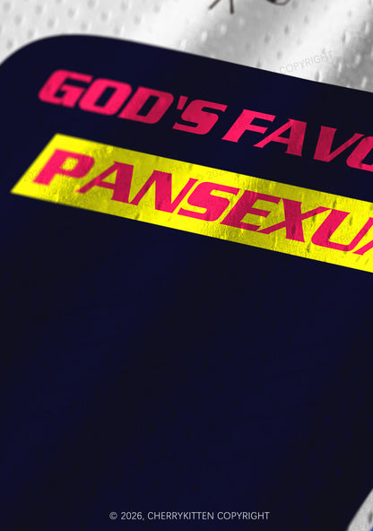 Gods Favorite Pansexual Pride Y2K Sport Jersey Tank Cherrykitten