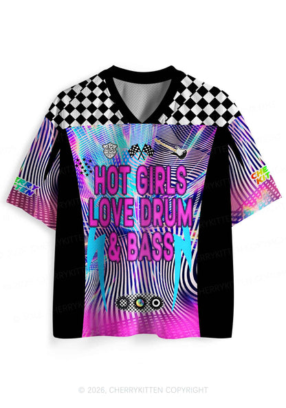 Hot Girls Love Drum And Bass Y2K Sport Jersey Shirts Cherrykitten