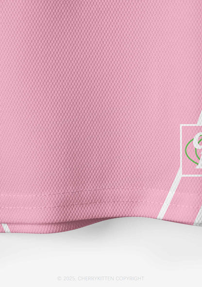 Custom Team Pink Mint Heart Y2K Crop Sport Jersey Shirts Cherrykitten
