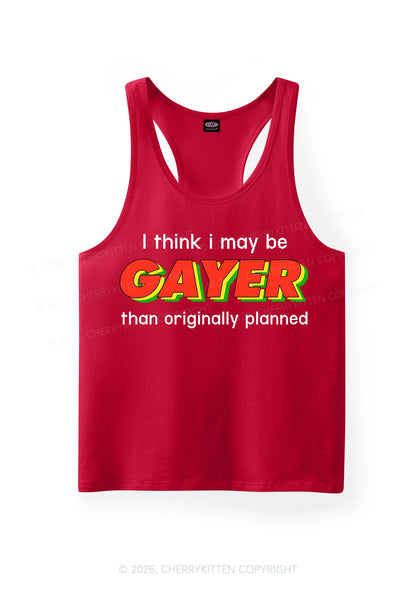 I May Be Gayer Pride Y2K Men Racerback Tank Top Cherrykitten