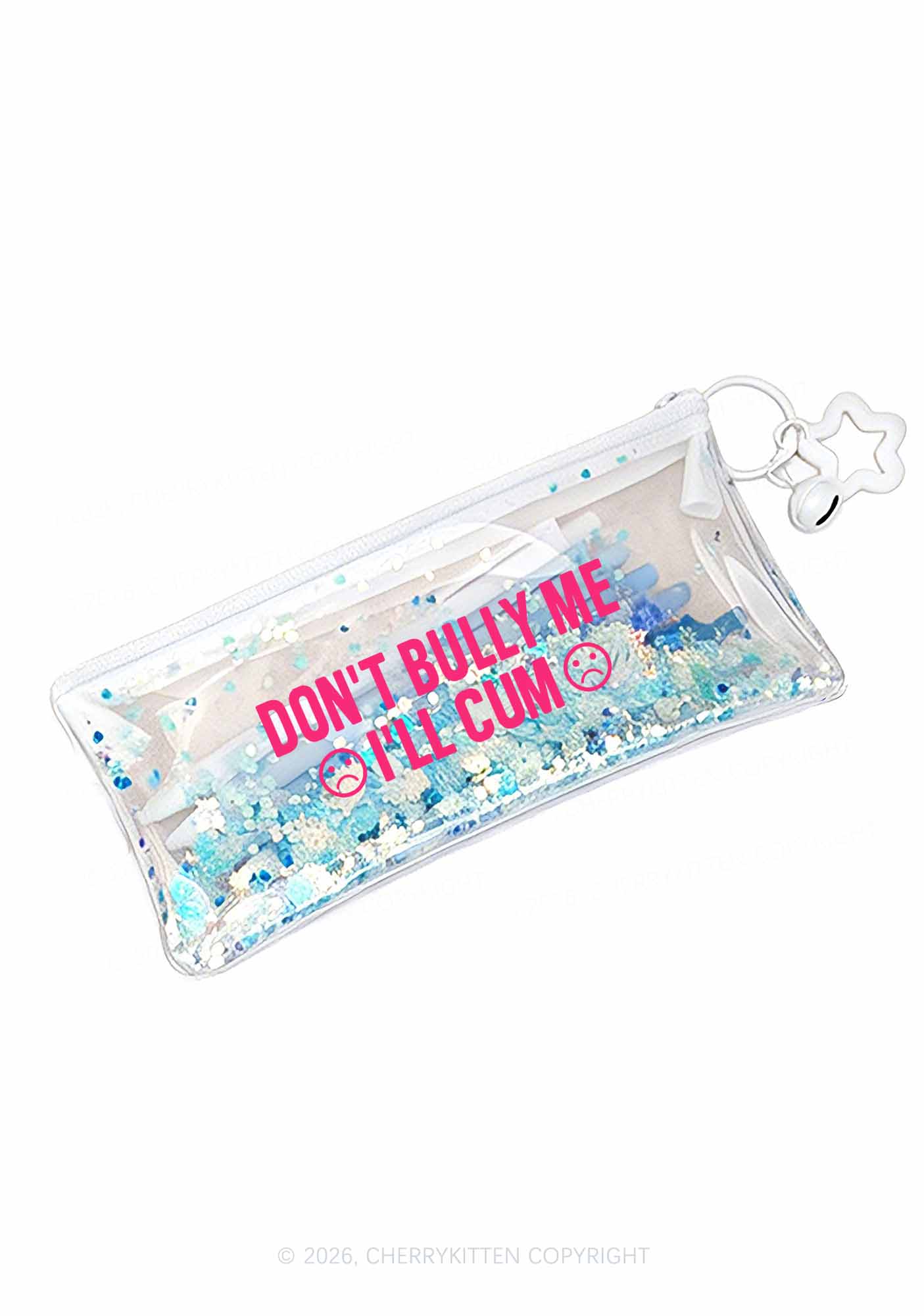 Dont Bully Me Y2K Quicksand Transparent Pencil Pouch Cherrykitten