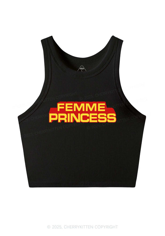Femme Princess Pride Y2K Crop Tank Top Cherrykitten